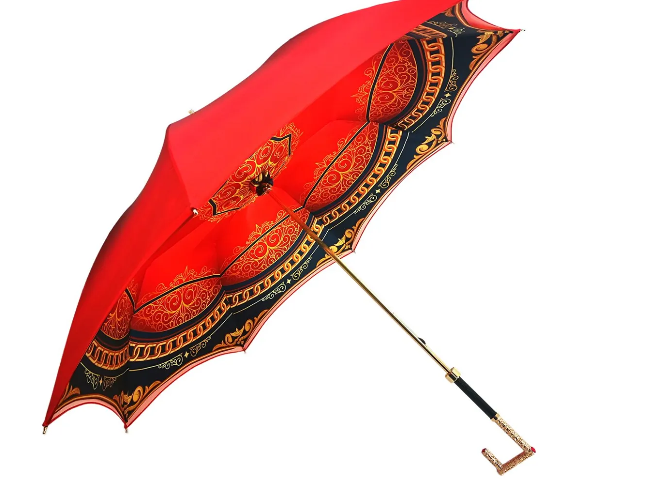 Il Marchesato Luxurious Red Umbrella, Double Cloth - Abstract Design Discount