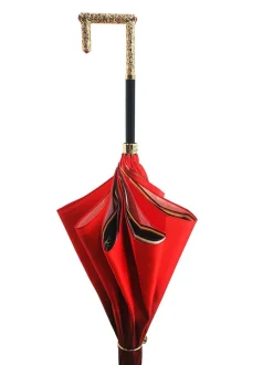 Il Marchesato Luxurious Red Umbrella, Double Cloth - Abstract Design Discount