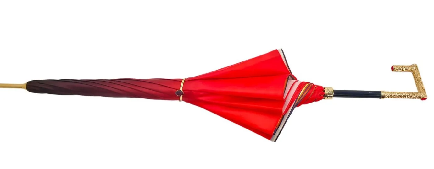 Il Marchesato Luxurious Red Umbrella, Double Cloth - Abstract Design Discount