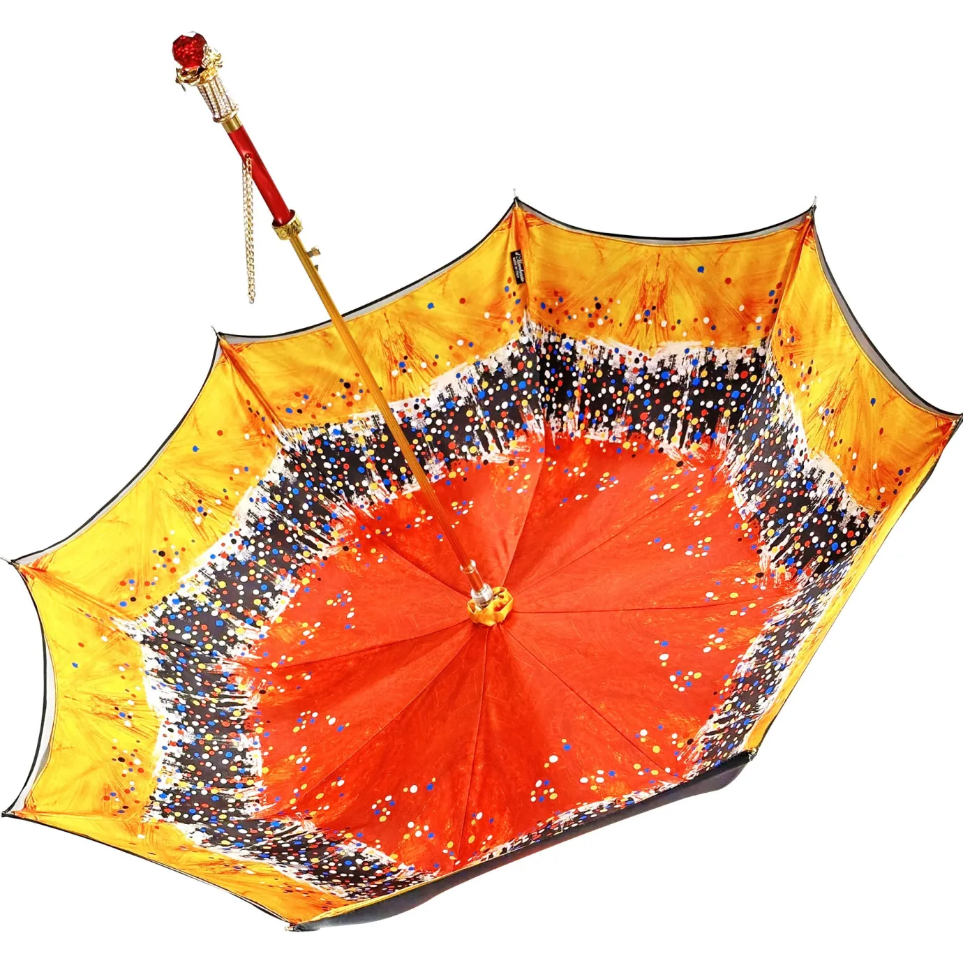 Il Marchesato Luxurious Red Umbrella with big red crystals and bee handle Sale