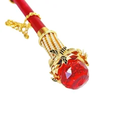Il Marchesato Luxurious Red Umbrella with big red crystals and bee handle Sale