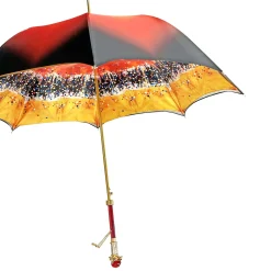 Il Marchesato Luxurious Red Umbrella with big red crystals and bee handle Sale