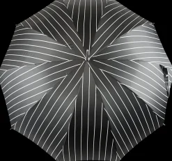 Il Marchesato Luxury Gents Black Pinstripe Umbrella with Jaguar Handle Clearance