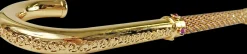 Il Marchesato Luxury Gold plated 24K walking stick encrusted with thousands of ameth Online
