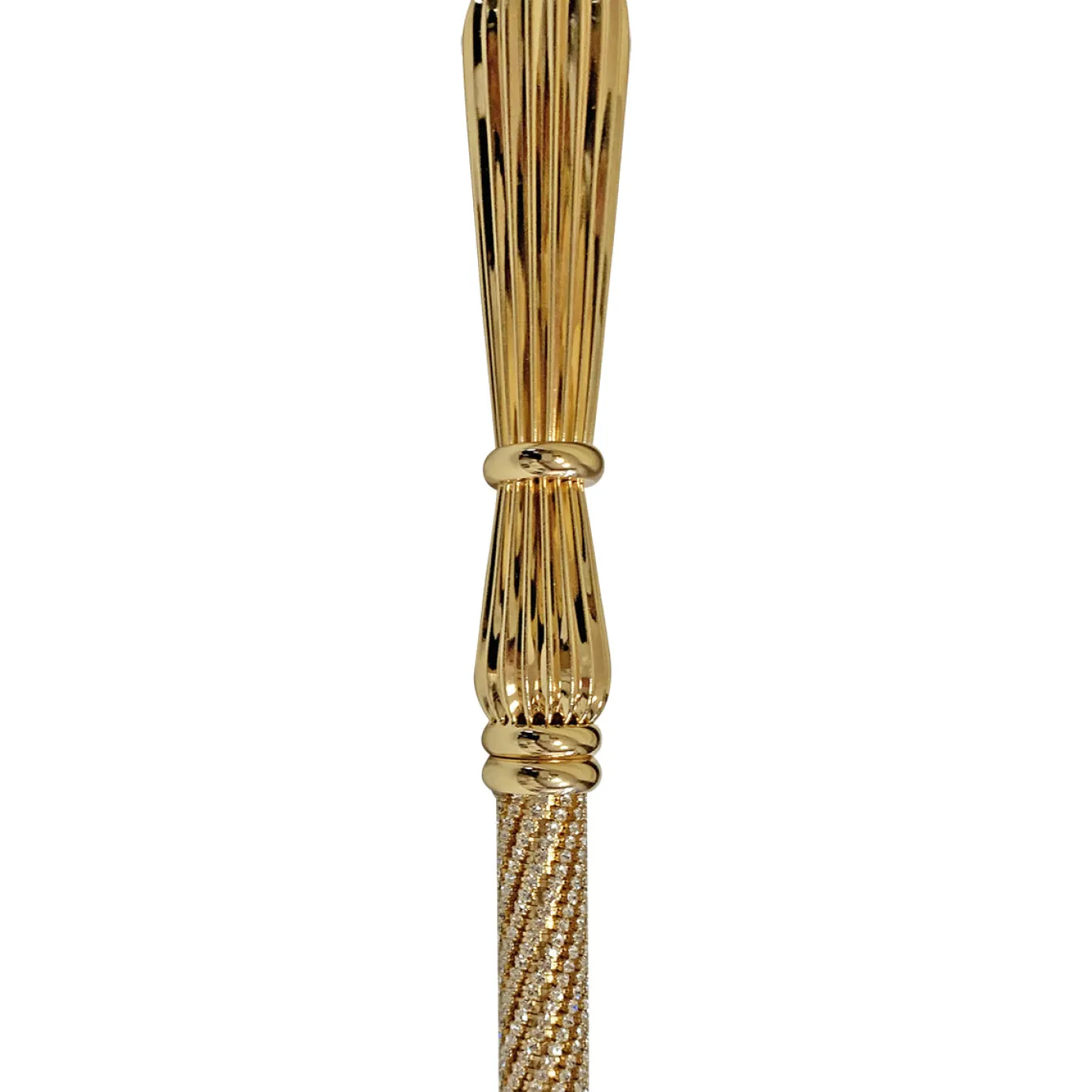 Il Marchesato Luxury Gold plated 24K walking stick encrusted with thousands of cryst Hot