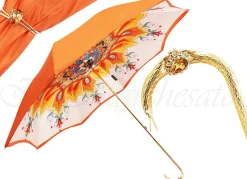 Il Marchesato Luxury Handcrafted Double Canopy Ladies Umbrella Italian Designer Clearance