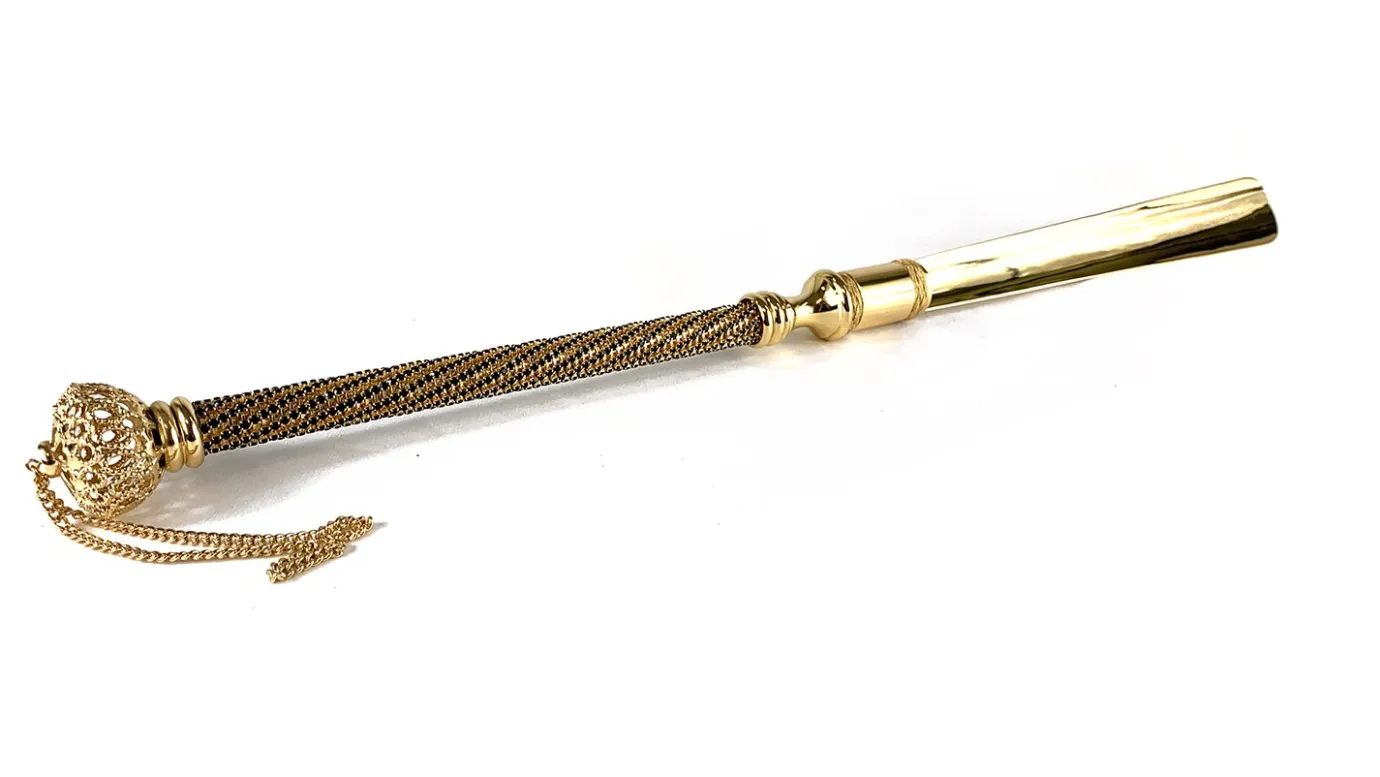 Il Marchesato Luxury Shoehorn Encrusted with thousands of Jet crystals New