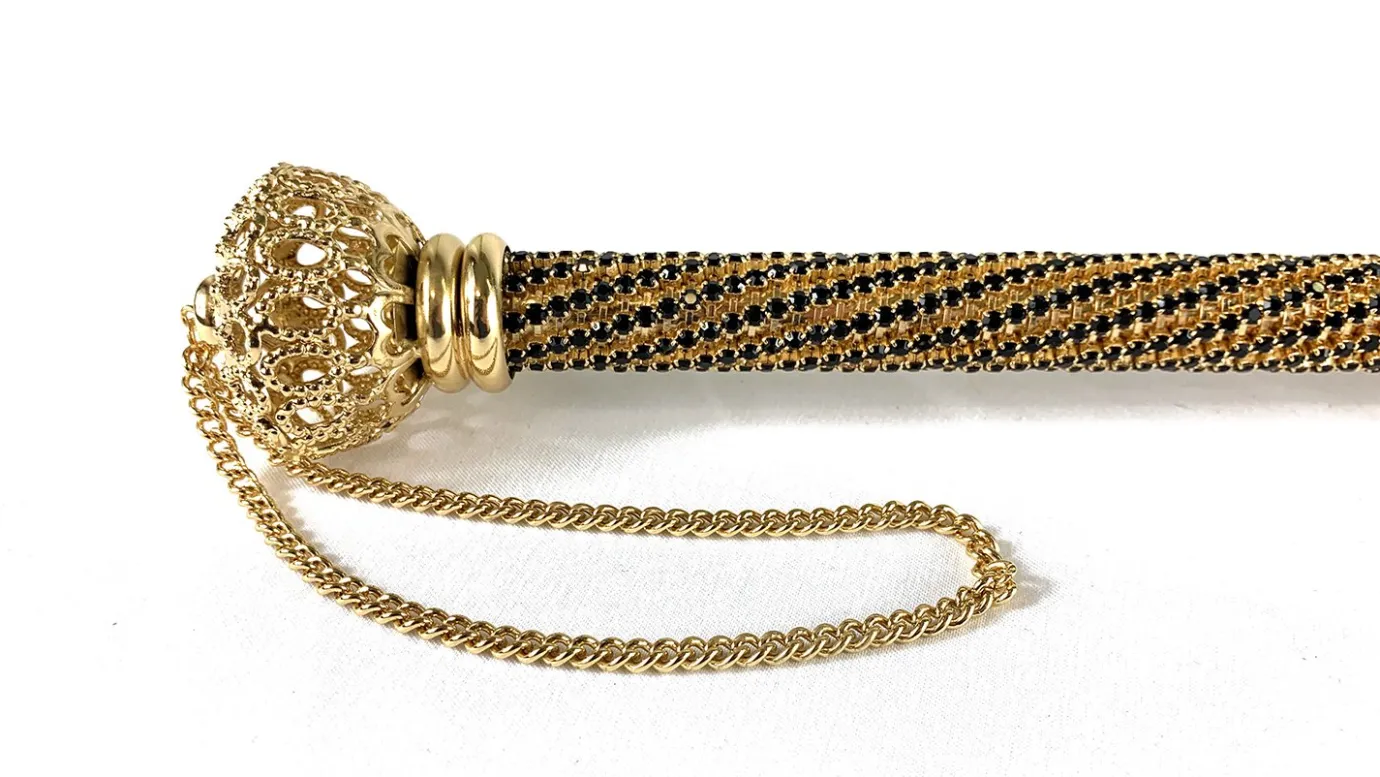 Il Marchesato Luxury Shoehorn Encrusted with thousands of Jet crystals New