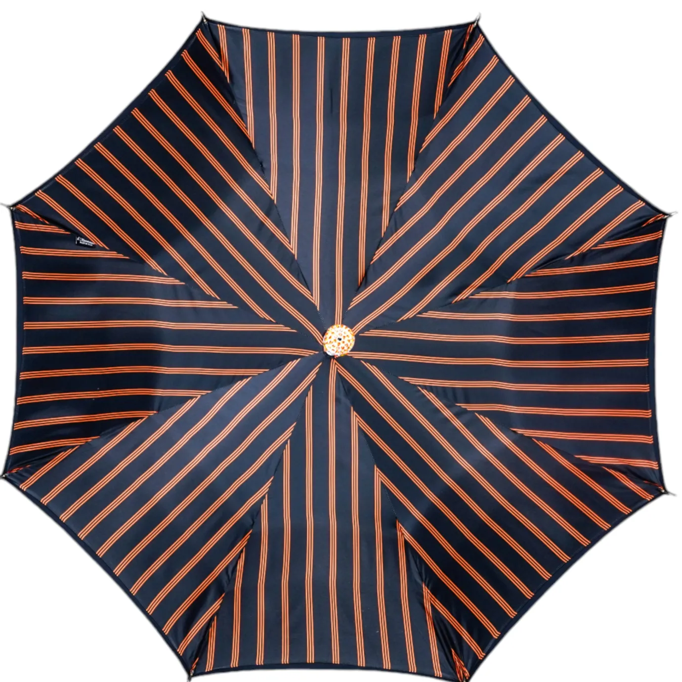 Il Marchesato Luxury Umbrella with Bold Stripes and Gem-Encrusted Handle Fashion