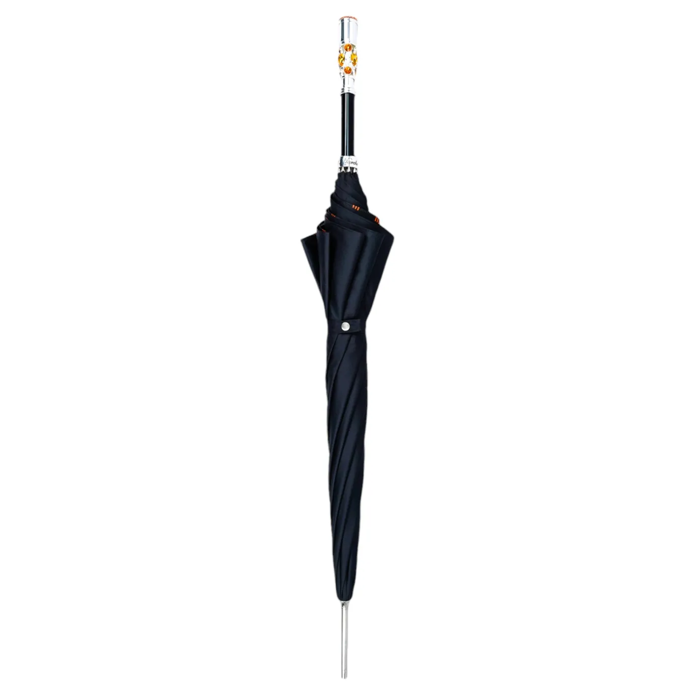 Il Marchesato Luxury Umbrella with Bold Stripes and Gem-Encrusted Handle Fashion