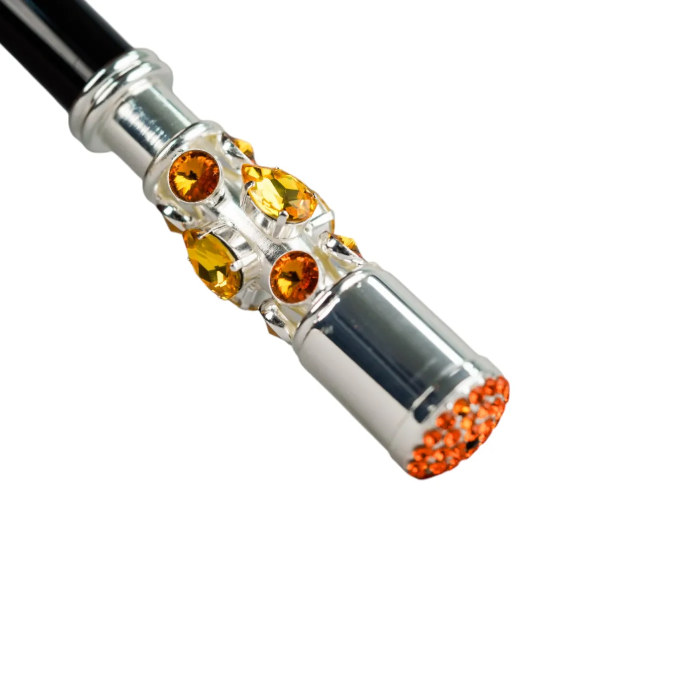 Il Marchesato Luxury Umbrella with Bold Stripes and Gem-Encrusted Handle Fashion