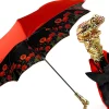 Il Marchesato Luxury umbrella with red poppies and frog adorned with siam crystals Fashion