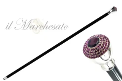 Il Marchesato Luxury Walking Cane - Fuchsia Crystals Knob Online