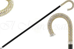 Il Marchesato Luxury Walking stick Encrusted with hundreds Topaz Crystals Fashion