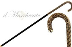 Il Marchesato Luxury Walking stick Encrusted with hundreds Black Crystals New