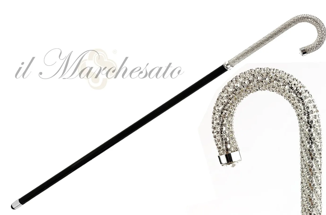 Il Marchesato Luxury Walking stick Encrusted with hundreds Crystals Online