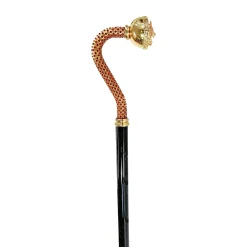 Il Marchesato Luxury walking stick with Siam crystal and wolf Online