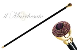 Il Marchesato Luxury Walkingstick - Fuchsia Crystals Knob Outlet