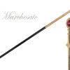 Il Marchesato Majestic cane 24K goldplated with crystals - Limited collection Outlet
