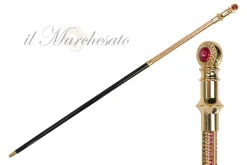 Il Marchesato Majestic cane 24K goldplated with crystals - Limited collection Outlet