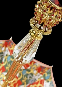 Il Marchesato Marvellous Red umbrella with jewel handle Sale