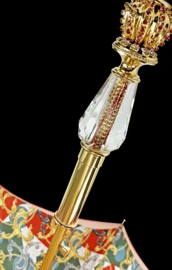 Il Marchesato Marvellous Red umbrella with jewel handle Sale
