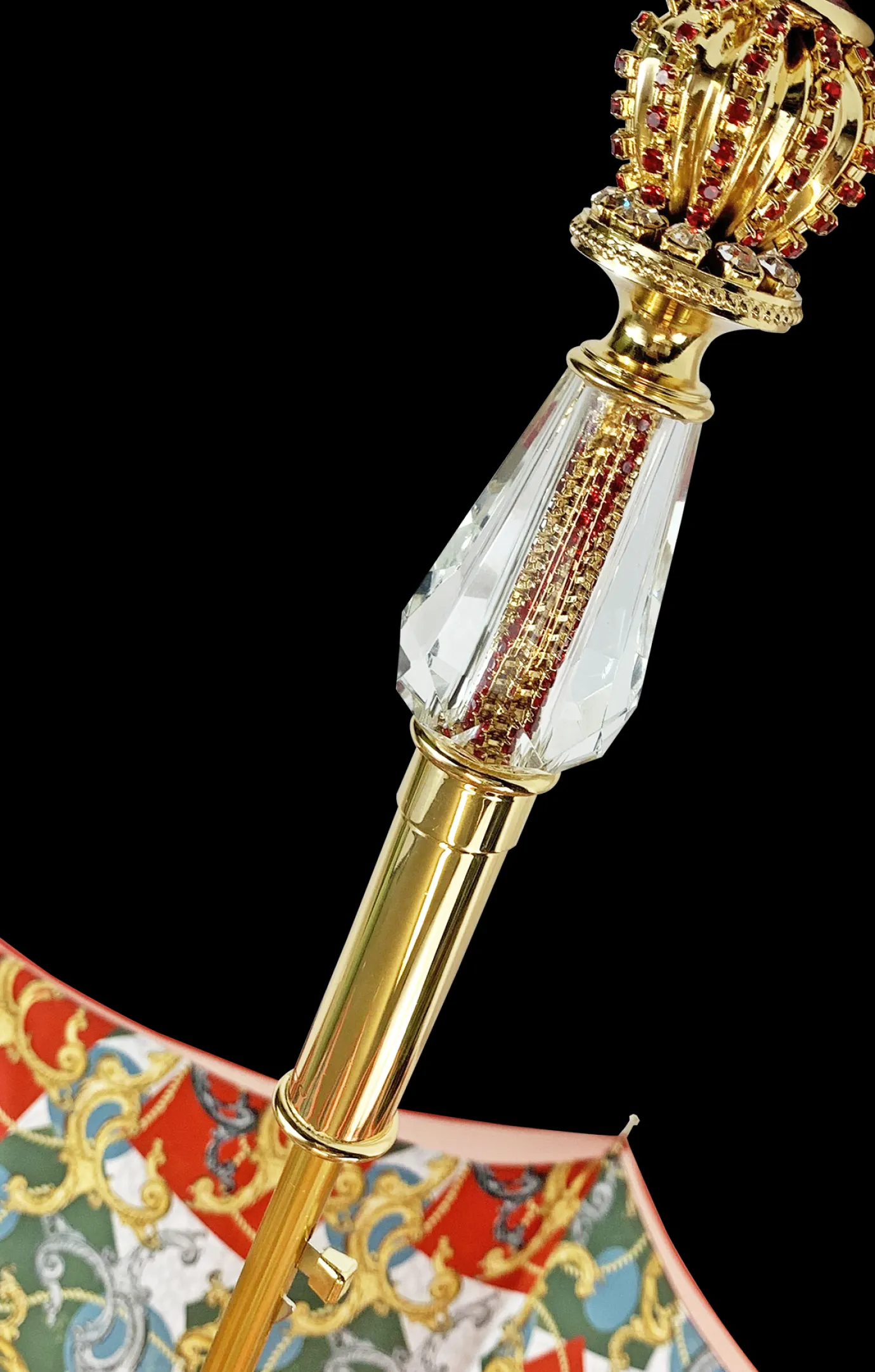 Il Marchesato Marvellous Red umbrella with jewel handle Sale