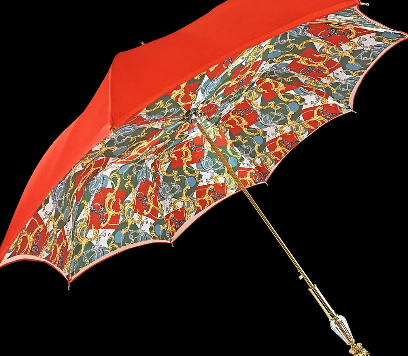 Il Marchesato Marvellous Red umbrella with jewel handle Sale