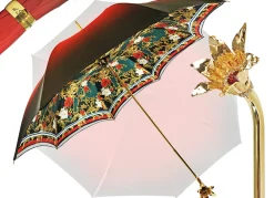 Il Marchesato Marvelous Green and Red Umbrella with Goldplated flower Outlet
