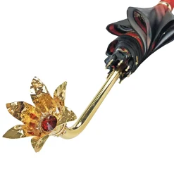 Il Marchesato Marvelous Green and Red Umbrella with Goldplated flower Outlet