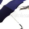 Il Marchesato Men's Blue Umbrella - Dog Head Handle Outlet