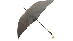 Il Marchesato Men's Stripe Umbrella - Hound Head Handle New