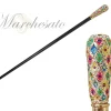 Il Marchesato Milord Walking stick - Hand painted Knob with multicolor crystals Hot