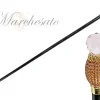 Il Marchesato Milord Walking stick with Rose crystal sphere Discount