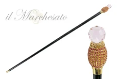 Il Marchesato Milord Walking stick with Rose crystal sphere Discount