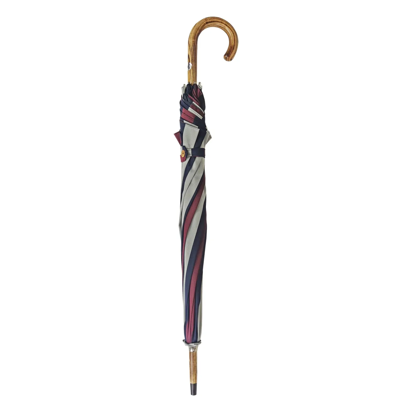 Il Marchesato Multicolour Striped Umbrella - Natural beech Wood-Handle Discount