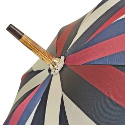 Il Marchesato Multicolour Striped Umbrella - Natural beech Wood-Handle Discount