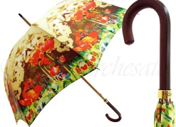 Il Marchesato New Floral Umbrella Pattern With Leather Handle Sale