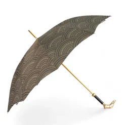 Il Marchesato Noble Hound: Decorated Umbrella with Gold-Plated Greyhound Handle New