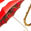 Il Marchesato Orange Floral Umbrella, Double Canopy Luxury Ladies Outlet