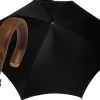 Il Marchesato Oversized Men's Umbrella Black Extra Strong Fabric Outlet