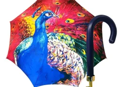 Il Marchesato Peacock Painted Umbrella Clearance