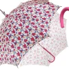 Il Marchesato Pink Roses Parasol - Pink Leather Handle Fashion