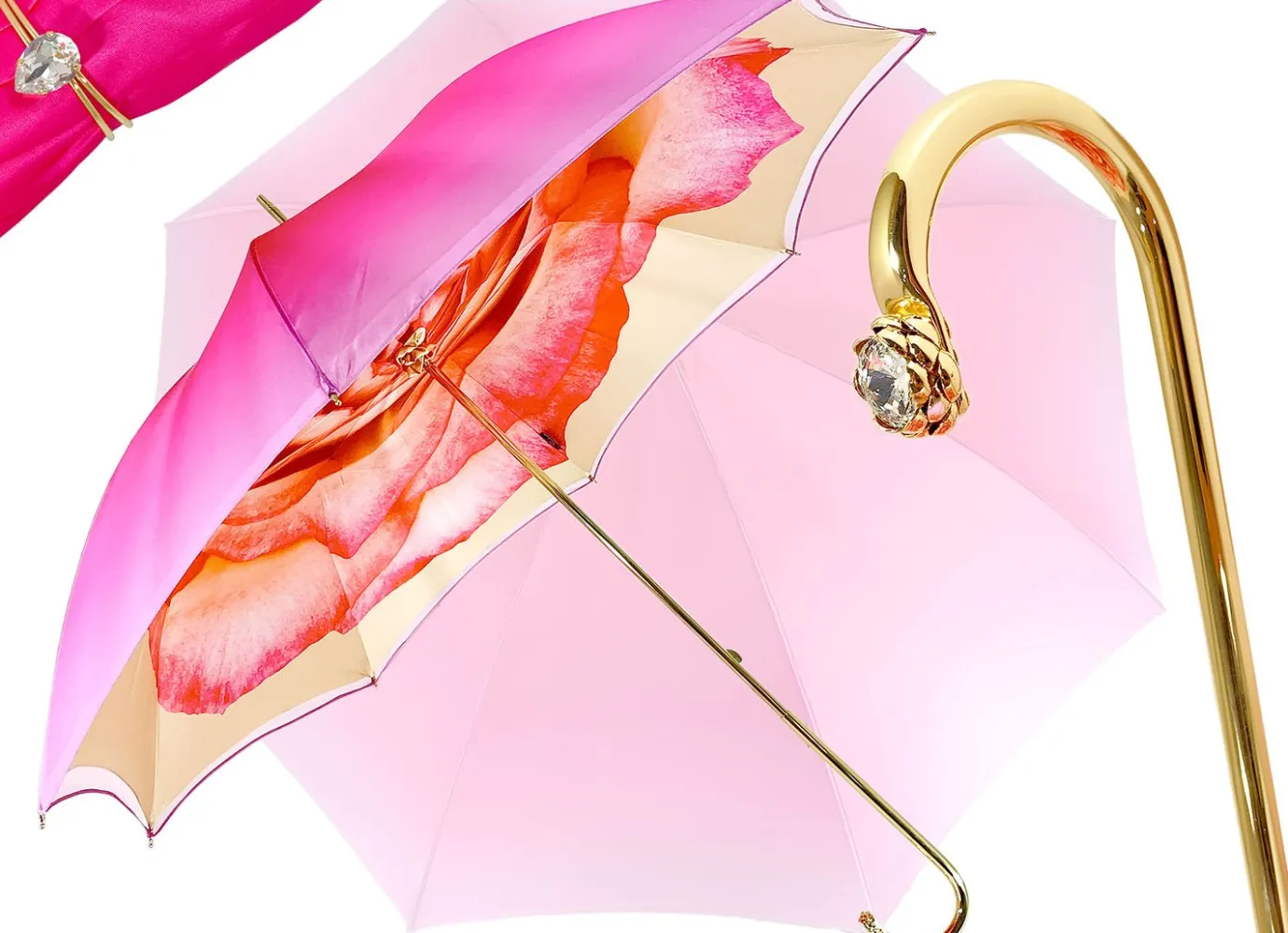 Il Marchesato Pink Umbrella With Rose Design Best