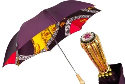Il Marchesato Plum Majesty: Exclusive Umbrella in Plum Color with Ornamental Design Sale