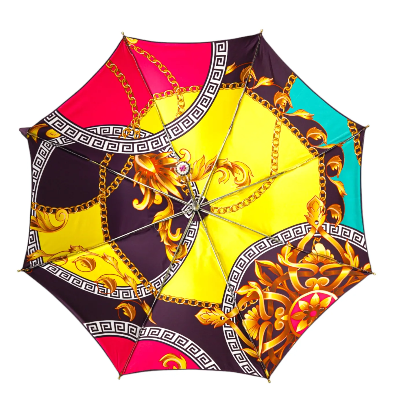 Il Marchesato Plum Majesty: Exclusive Umbrella in Plum Color with Ornamental Design Sale
