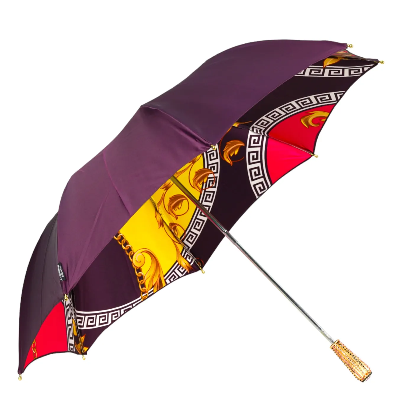 Il Marchesato Plum Majesty: Exclusive Umbrella in Plum Color with Ornamental Design Sale