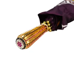 Il Marchesato Plum Majesty: Exclusive Umbrella in Plum Color with Ornamental Design Sale
