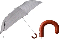 Il Marchesato Polka Dots Jacquard: Foldable Umbrella with Bamboo Clearance