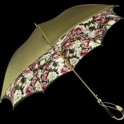 Il Marchesato Precious Khaki Umbrella with Crystal Medallion Best